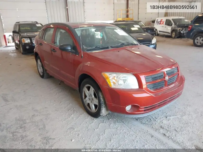 2008 Dodge Caliber Sxt VIN: 1B3HB48B98D592661 Lot: 42631714