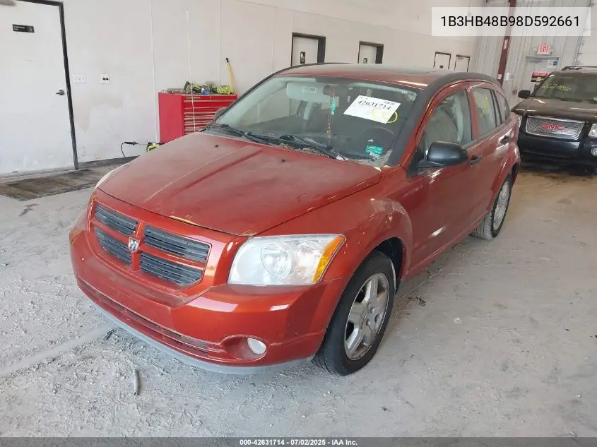 2008 Dodge Caliber Sxt VIN: 1B3HB48B98D592661 Lot: 42631714