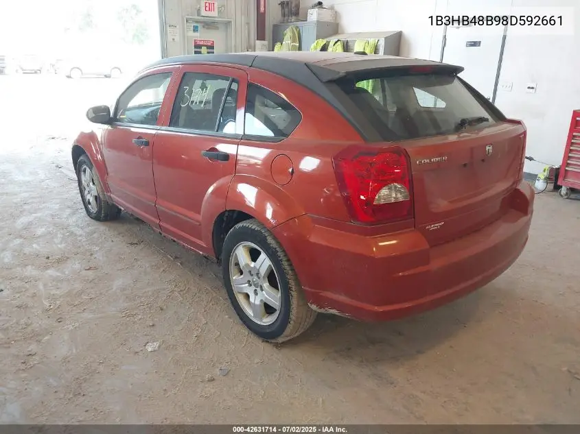 2008 Dodge Caliber Sxt VIN: 1B3HB48B98D592661 Lot: 42631714