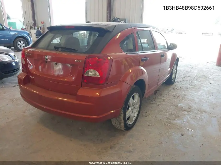 2008 Dodge Caliber Sxt VIN: 1B3HB48B98D592661 Lot: 42631714