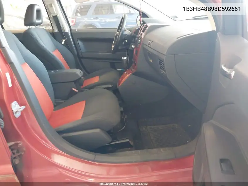 2008 Dodge Caliber Sxt VIN: 1B3HB48B98D592661 Lot: 42631714