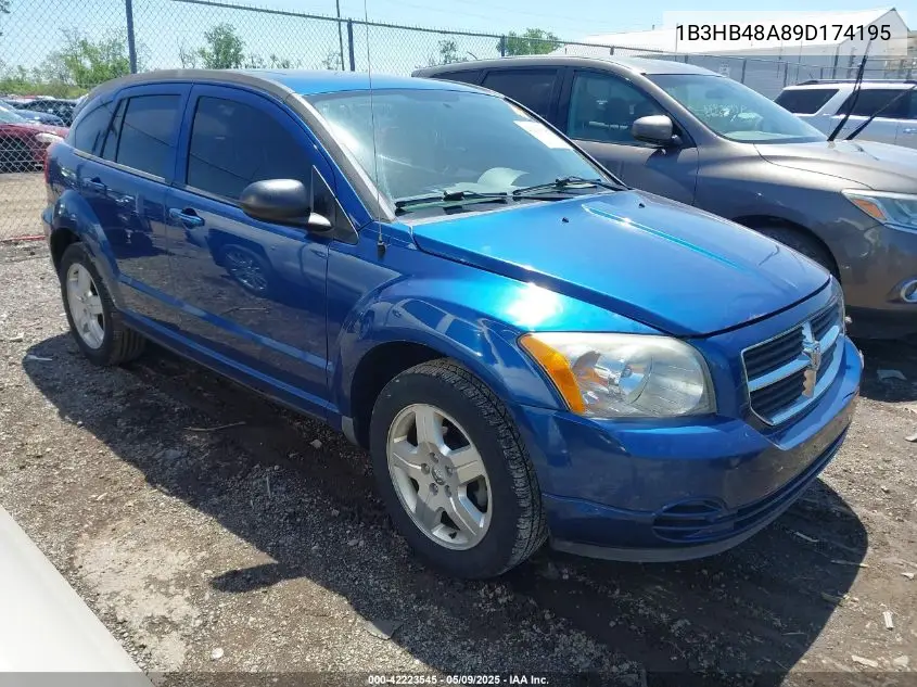 2009 Dodge Caliber Sxt VIN: 1B3HB48A89D174195 Lot: 42223545