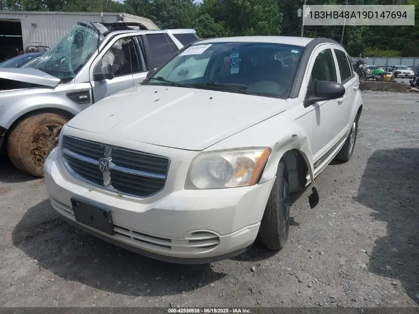2009 Dodge Caliber Sxt VIN: 1B3HB48A19D147694 Lot: 42550936