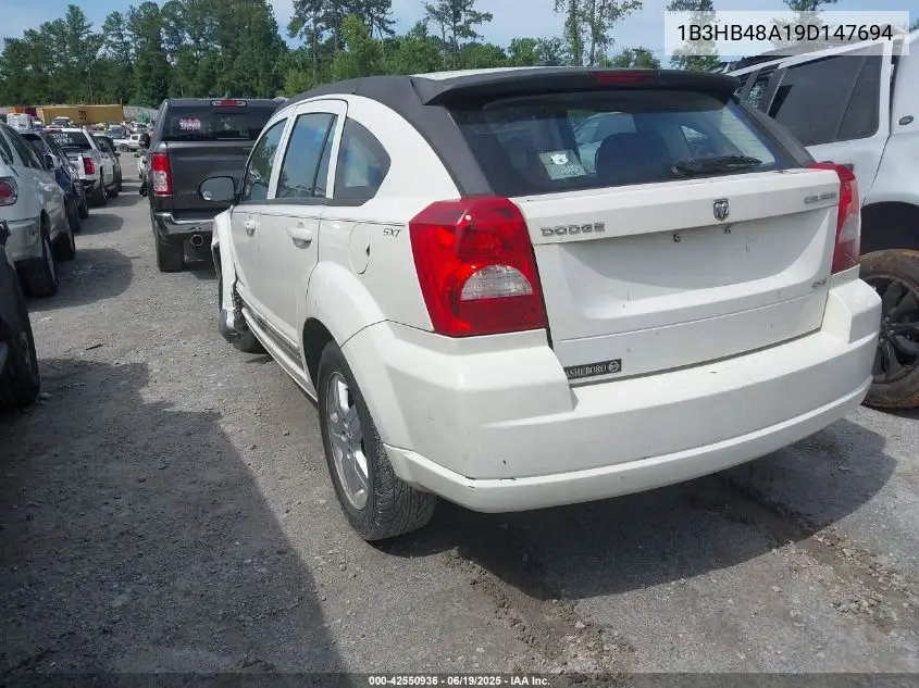 2009 Dodge Caliber Sxt VIN: 1B3HB48A19D147694 Lot: 42550936