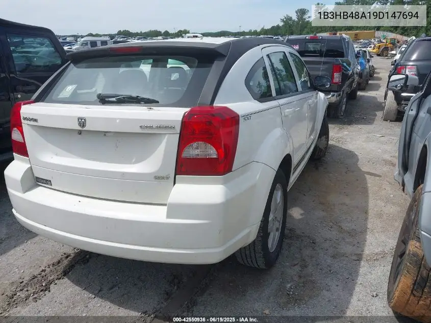 2009 Dodge Caliber Sxt VIN: 1B3HB48A19D147694 Lot: 42550936