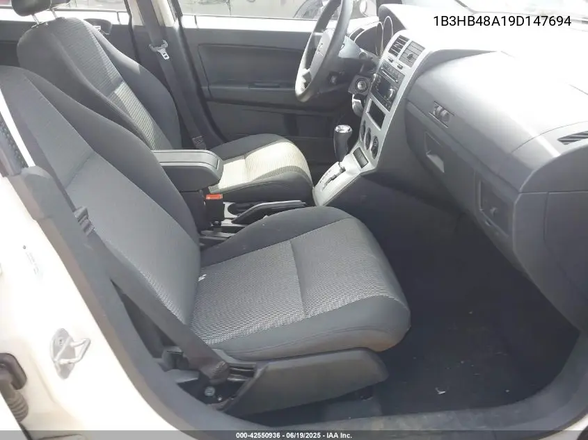 2009 Dodge Caliber Sxt VIN: 1B3HB48A19D147694 Lot: 42550936