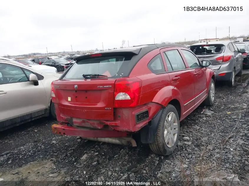 2010 Dodge Caliber VIN: 1B3CB4HA8AD637015 Lot: 12292180