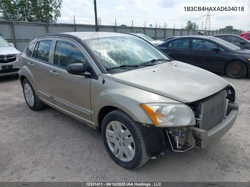 2010 Dodge Caliber Sxt VIN: 1B3CB4HAXAD634018 Lot: 12331411