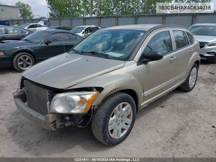 2010 Dodge Caliber Sxt VIN: 1B3CB4HAXAD634018 Lot: 12331411