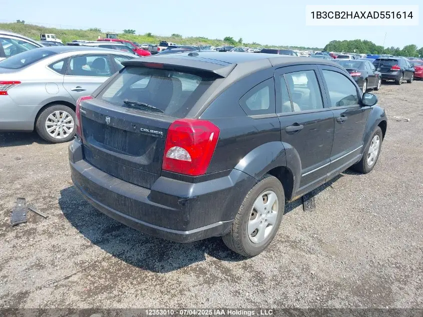 2010 Dodge Caliber Se VIN: 1B3CB2HAXAD551614 Lot: 12353010