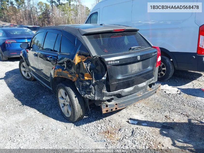 2010 Dodge Caliber Mainstreet VIN: 1B3CB3HA6AD568478 Lot: 41477235