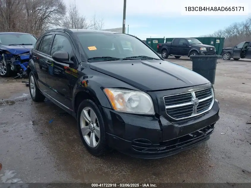 2010 Dodge Caliber Sxt VIN: 1B3CB4HA8AD665171 Lot: 41722918