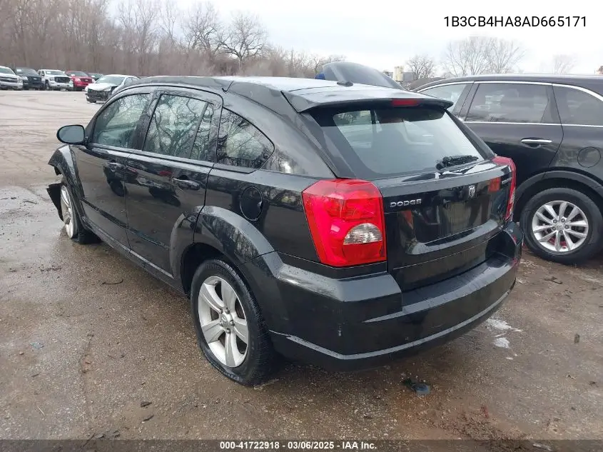 2010 Dodge Caliber Sxt VIN: 1B3CB4HA8AD665171 Lot: 41722918
