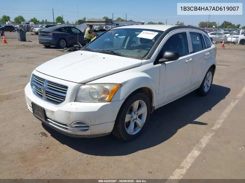 2010 Dodge Caliber Sxt VIN: 1B3CB4HA7AD619007 Lot: 42203207