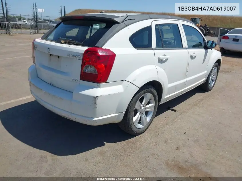 2010 Dodge Caliber Sxt VIN: 1B3CB4HA7AD619007 Lot: 42203207