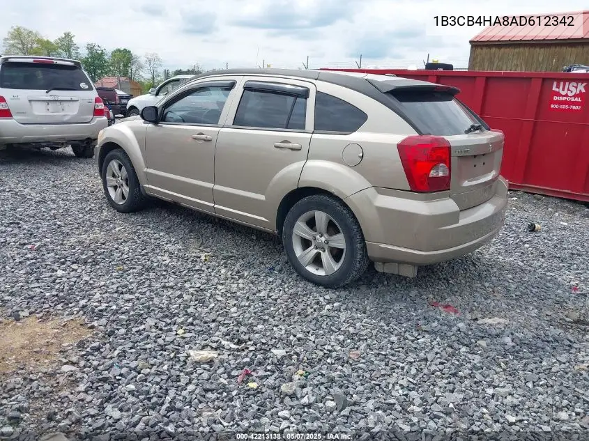 2010 Dodge Caliber Sxt VIN: 1B3CB4HA8AD612342 Lot: 42213138