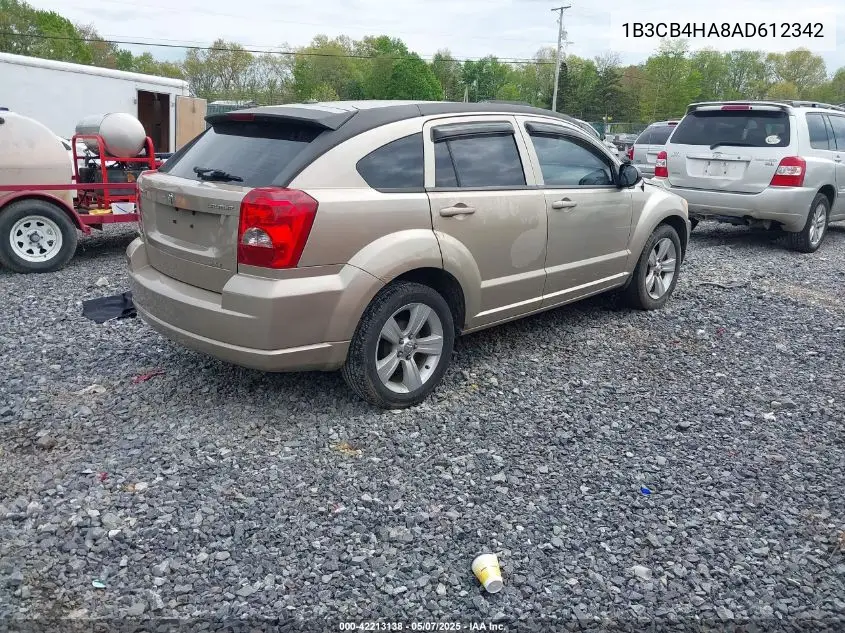 2010 Dodge Caliber Sxt VIN: 1B3CB4HA8AD612342 Lot: 42213138