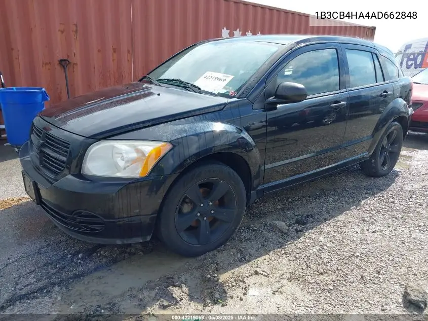 2010 Dodge Caliber Sxt VIN: 1B3CB4HA4AD662848 Lot: 42219069
