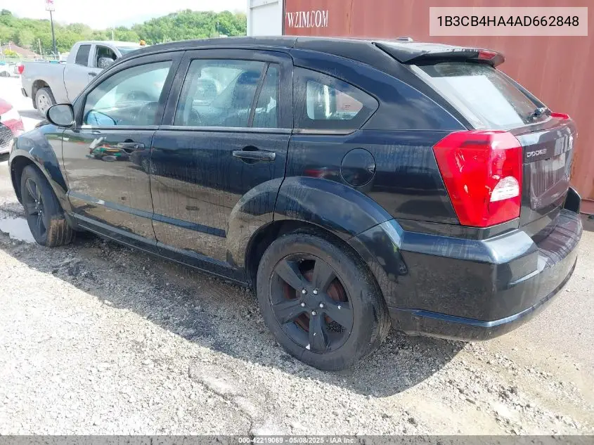 2010 Dodge Caliber Sxt VIN: 1B3CB4HA4AD662848 Lot: 42219069