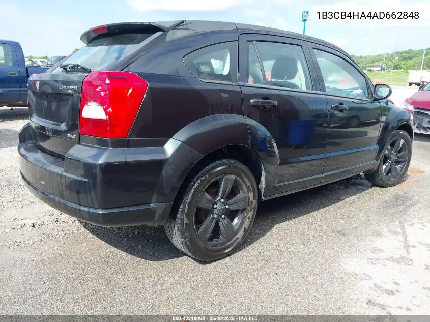 2010 Dodge Caliber Sxt VIN: 1B3CB4HA4AD662848 Lot: 42219069