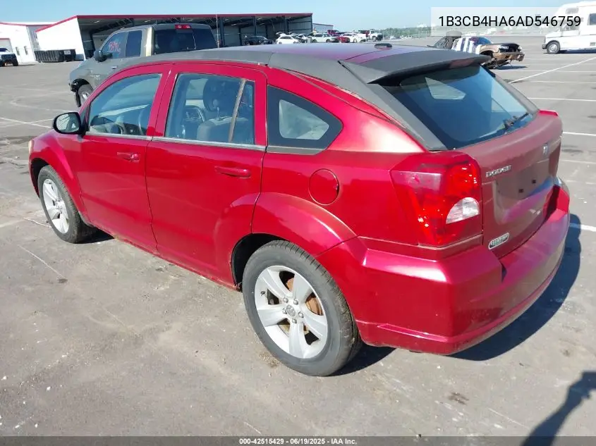 2010 Dodge Caliber Sxt VIN: 1B3CB4HA6AD546759 Lot: 42515429