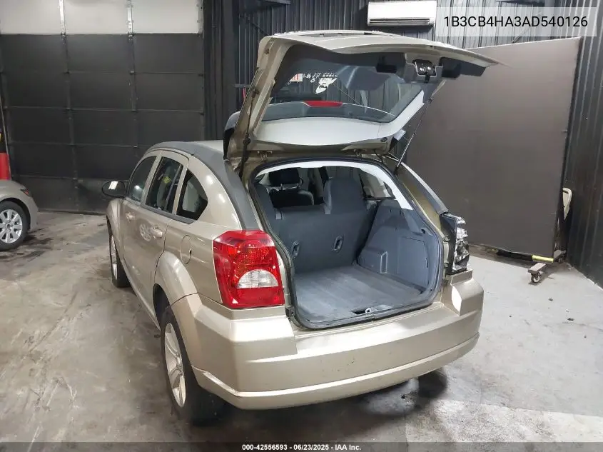 2010 Dodge Caliber Sxt VIN: 1B3CB4HA3AD540126 Lot: 42556593