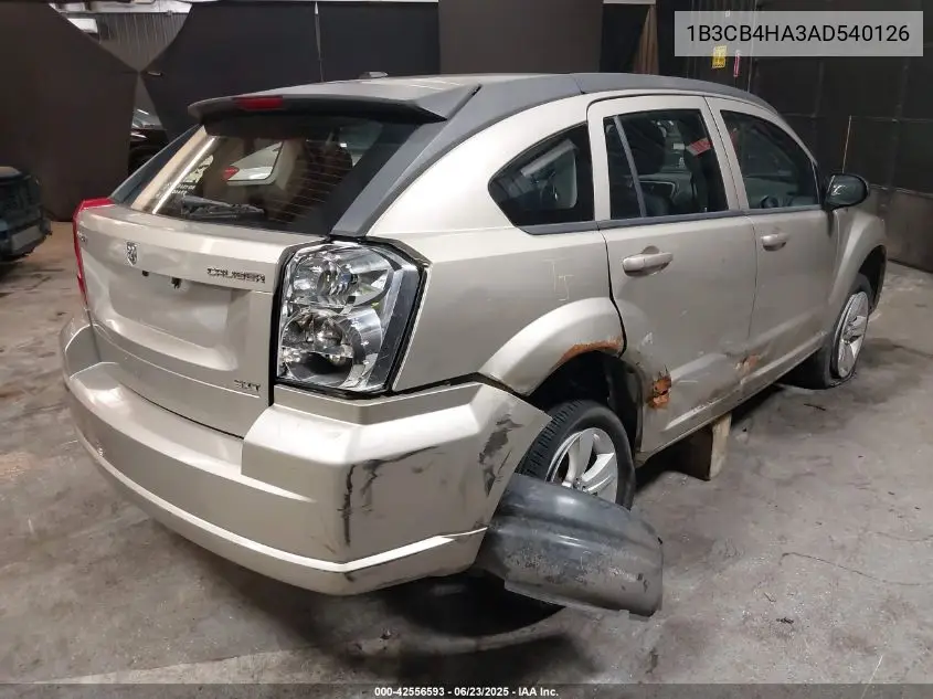 2010 Dodge Caliber Sxt VIN: 1B3CB4HA3AD540126 Lot: 42556593