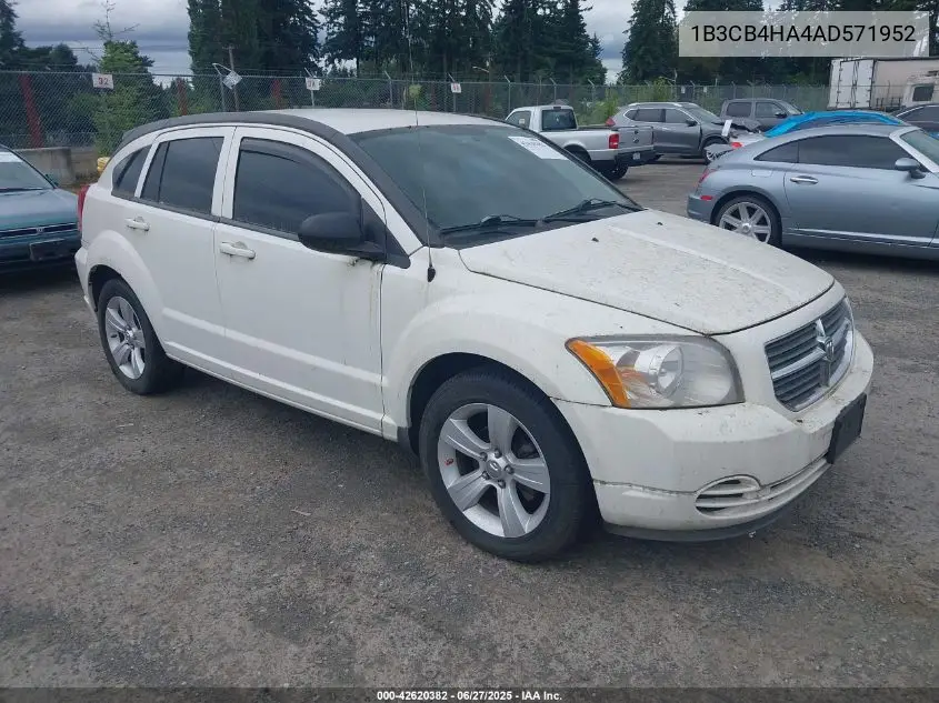 2010 Dodge Caliber Sxt VIN: 1B3CB4HA4AD571952 Lot: 42620382