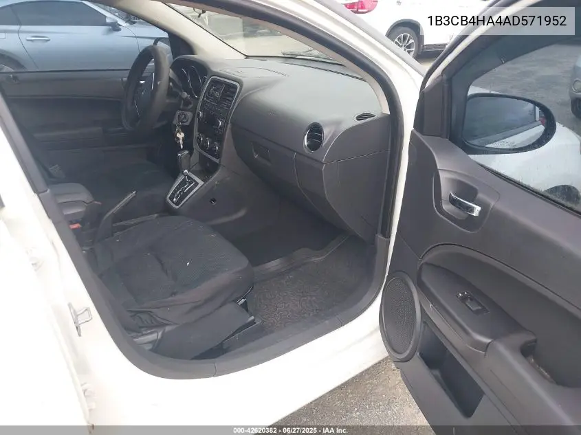 2010 Dodge Caliber Sxt VIN: 1B3CB4HA4AD571952 Lot: 42620382