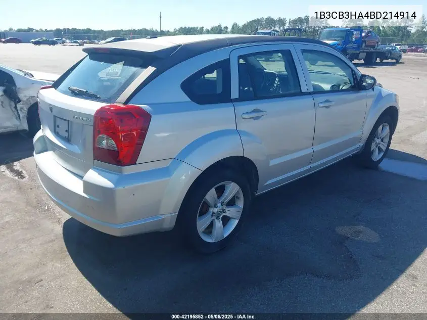 2011 Dodge Caliber Mainstreet VIN: 1B3CB3HA4BD214914 Lot: 42195852