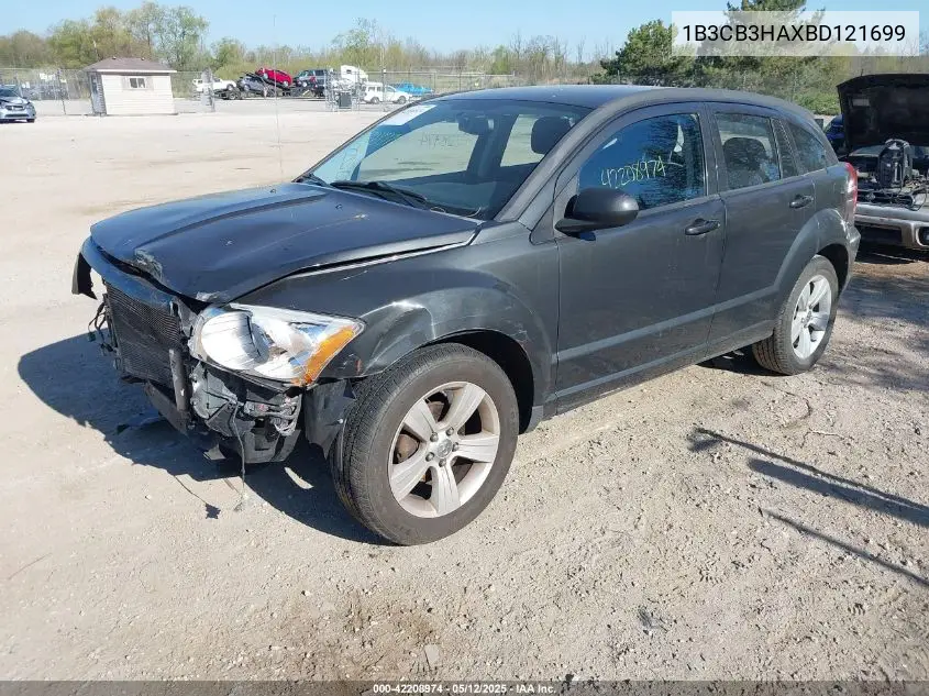 2011 Dodge Caliber Mainstreet VIN: 1B3CB3HAXBD121699 Lot: 42208974