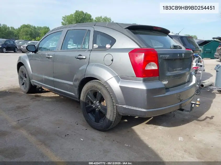 2011 Dodge Caliber Uptown VIN: 1B3CB9HB9BD254451 Lot: 42247772