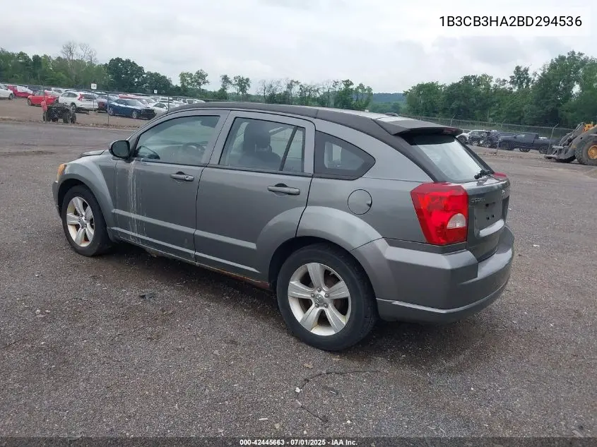 2011 Dodge Caliber Mainstreet VIN: 1B3CB3HA2BD294536 Lot: 42445663