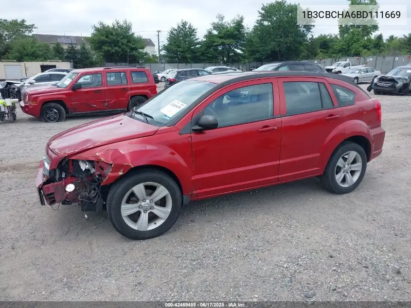 2011 Dodge Caliber VIN: 1B3CBCHA6BD111669 Lot: 42469459