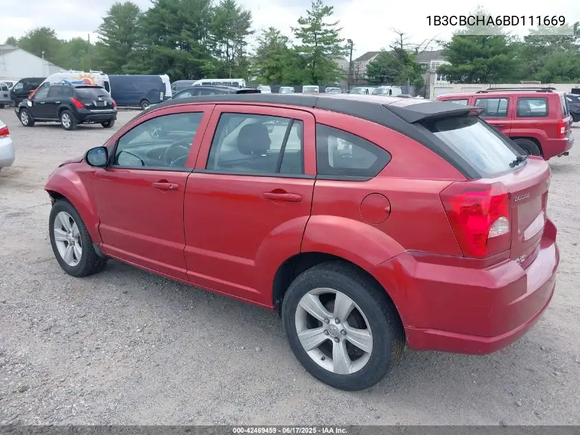 2011 Dodge Caliber VIN: 1B3CBCHA6BD111669 Lot: 42469459