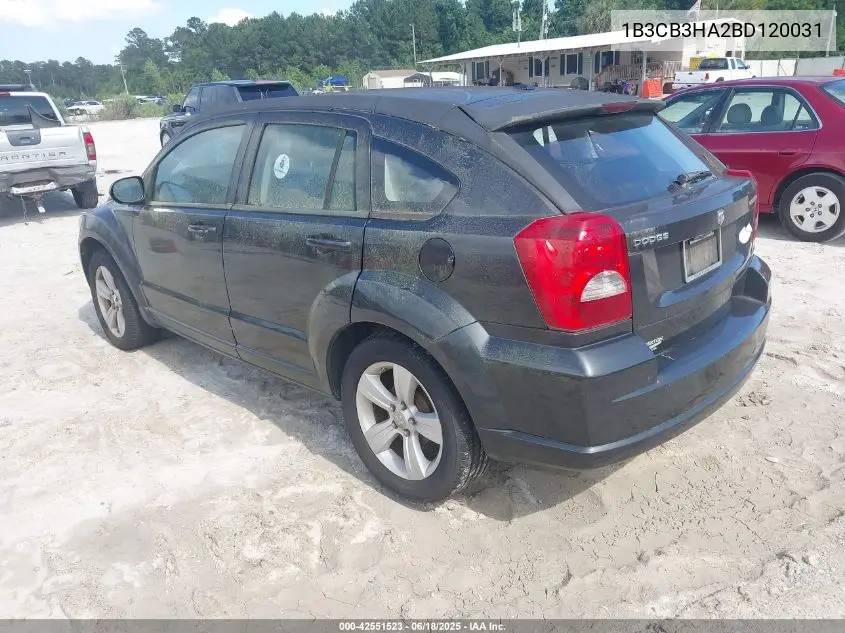 2011 Dodge Caliber Mainstreet VIN: 1B3CB3HA2BD120031 Lot: 42551523