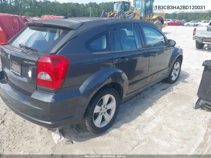 2011 Dodge Caliber Mainstreet VIN: 1B3CB3HA2BD120031 Lot: 42551523