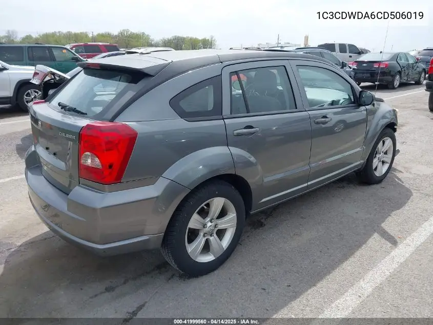 2012 Dodge Caliber Sxt VIN: 1C3CDWDA6CD506019 Lot: 41999560