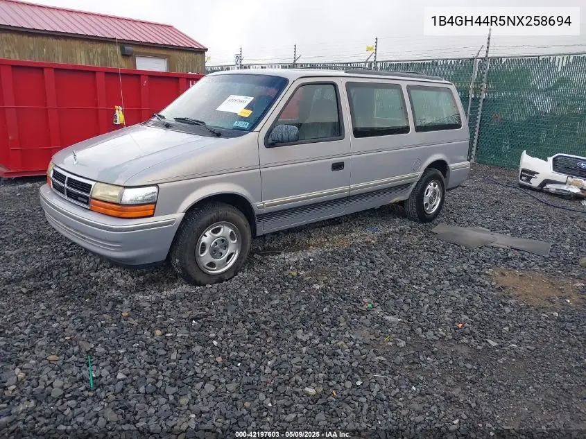 1992 Dodge Grand Caravan Se VIN: 1B4GH44R5NX258694 Lot: 42197603