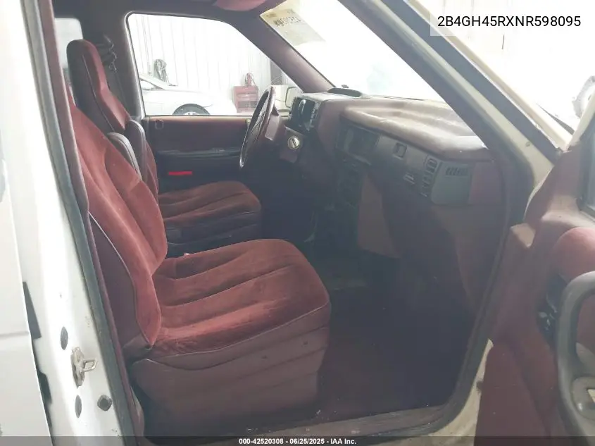 1992 Dodge Caravan Se VIN: 2B4GH45RXNR598095 Lot: 42520308