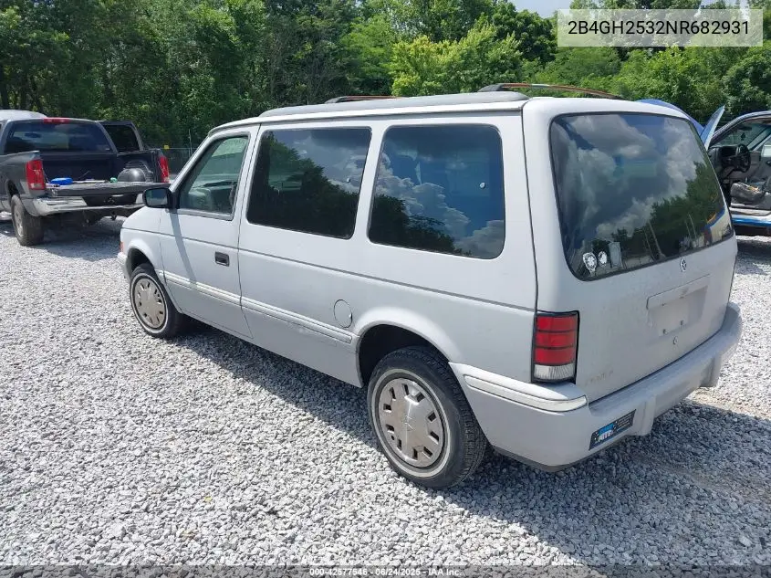 1992 Dodge Caravan VIN: 2B4GH2532NR682931 Lot: 42577546
