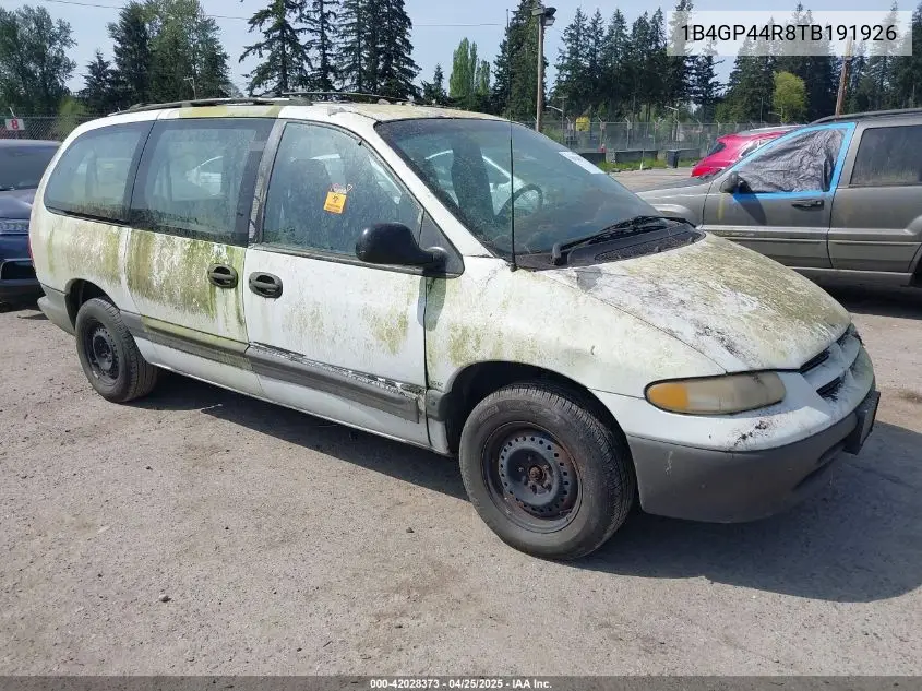 1996 Dodge Grand Caravan Se VIN: 1B4GP44R8TB191926 Lot: 42028373