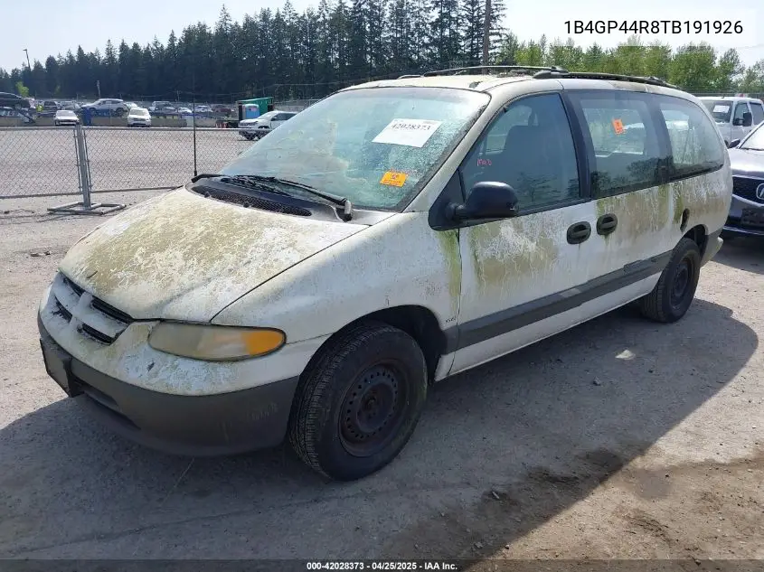 1996 Dodge Grand Caravan Se VIN: 1B4GP44R8TB191926 Lot: 42028373