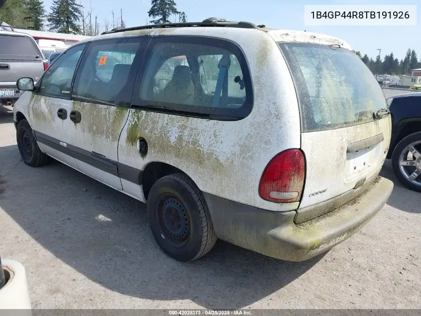 1996 Dodge Grand Caravan Se VIN: 1B4GP44R8TB191926 Lot: 42028373