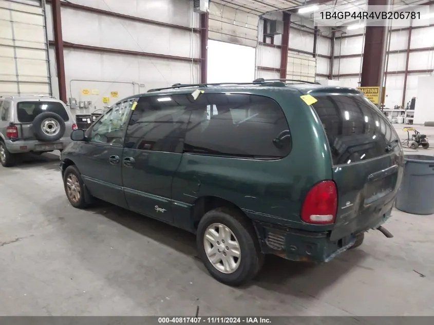 1997 Dodge Grand Caravan Se VIN: 1B4GP44R4VB206781 Lot: 40817407
