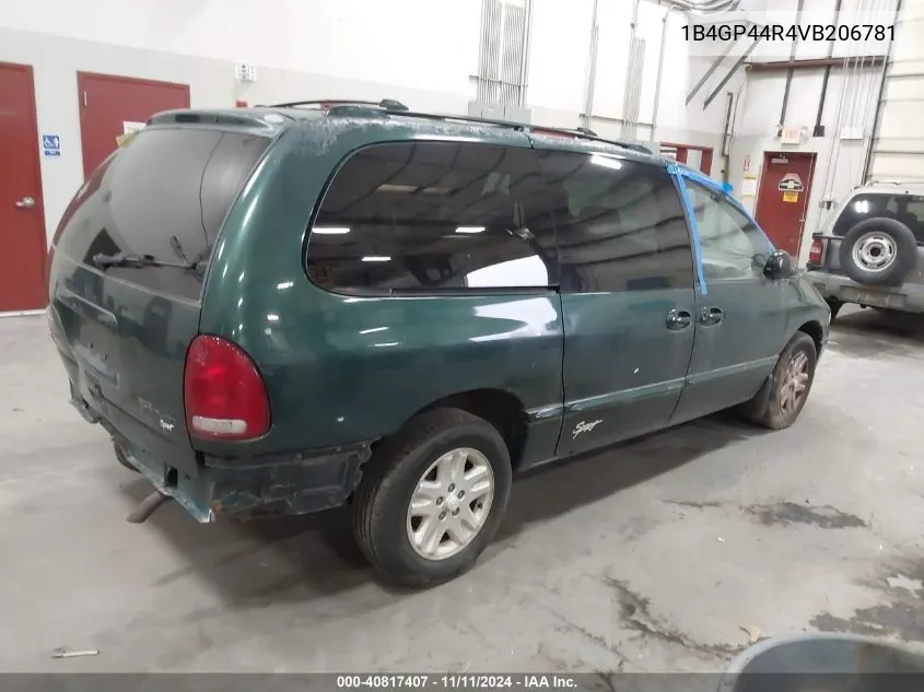 1997 Dodge Grand Caravan Se VIN: 1B4GP44R4VB206781 Lot: 40817407