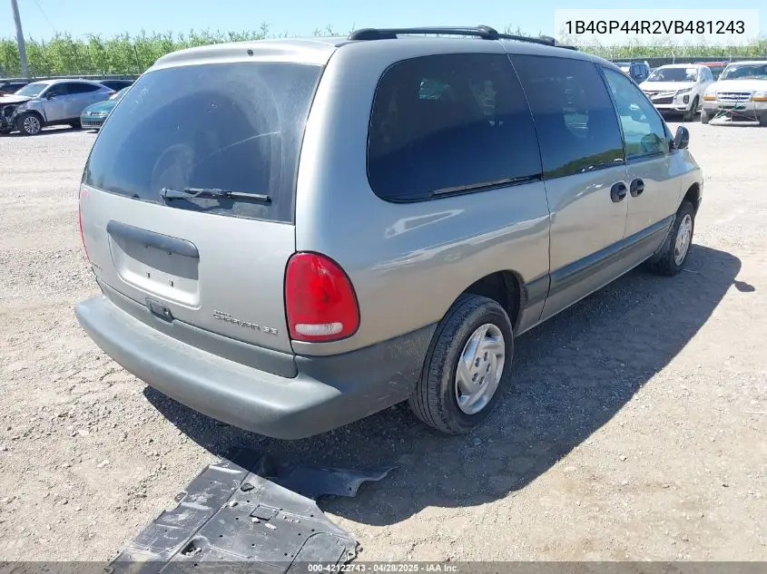 1997 Dodge Grand Caravan Se VIN: 1B4GP44R2VB481243 Lot: 42122743