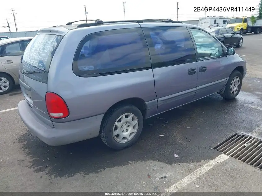 1997 Dodge Grand Caravan Se VIN: 2B4GP4436VR411449 Lot: 42465067