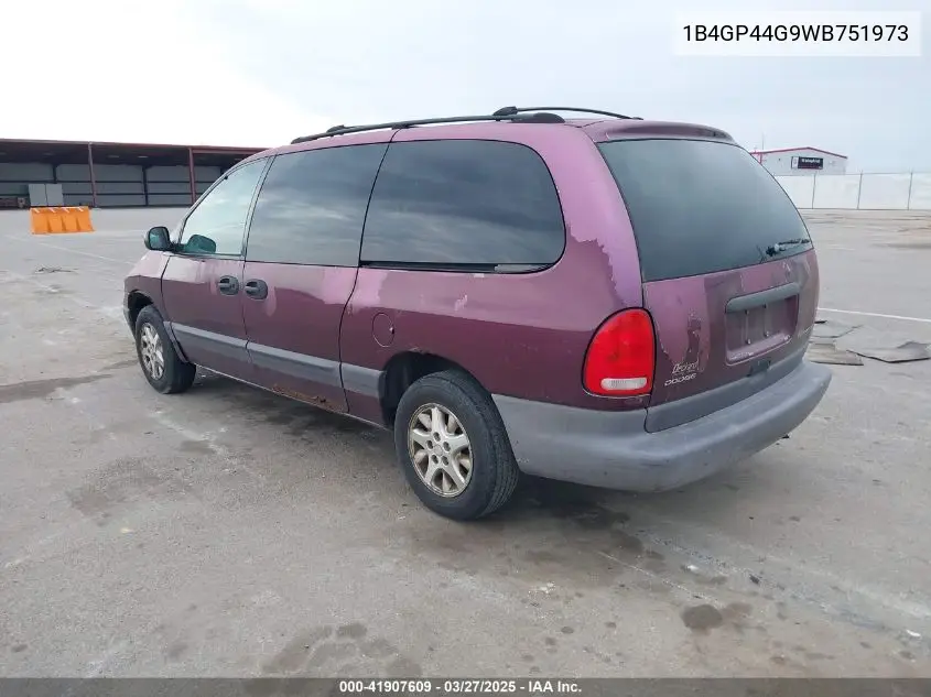 1998 Dodge Grand Caravan Se VIN: 1B4GP44G9WB751973 Lot: 41907609