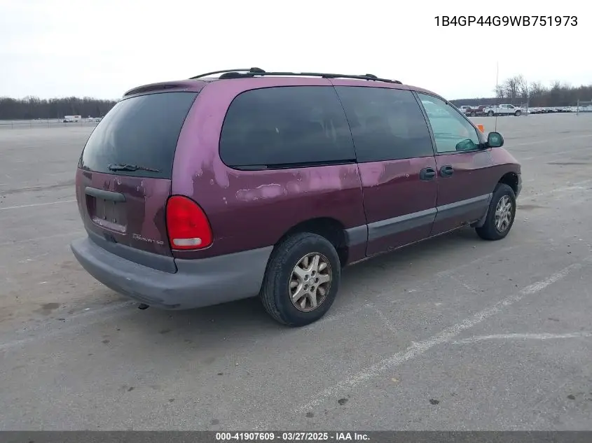 1998 Dodge Grand Caravan Se VIN: 1B4GP44G9WB751973 Lot: 41907609